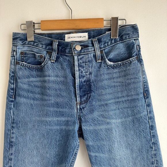 Denim Forum Organic Cotton Medium Wash The Ex Boyfriend Jeans Size 25 - Picture 4 of 8